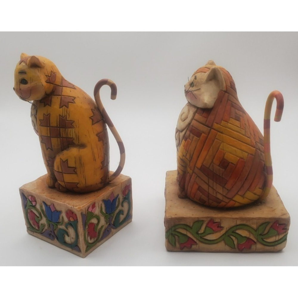 Vintage Jim Shore Heartwood Creek Cat Elijah 114422/ Jasper 114424‎ Ensco Figure - Picture 2 of 9